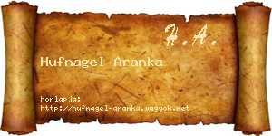 Hufnagel Aranka névjegykártya