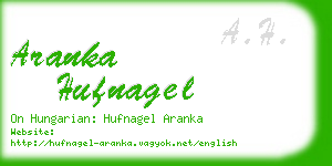 aranka hufnagel business card